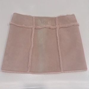 UGG SHEEP LEATHER SHEARLING PINK SKIRT